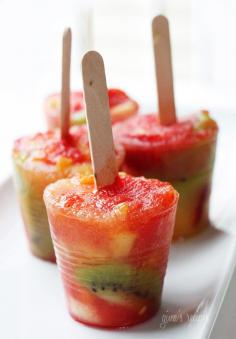 Frozen Fruit Pops    #popsicles  #fruitpops