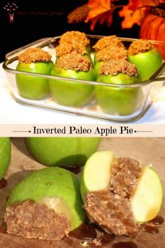 Inverted Paleo Apple Pie is super yummy, super healthy, and super Fally! I lost 8 sizes and reversed Type 2 Diabetes through diet and lifestyle. For more healthy ideas follow me on Pinterest and subscribe to my blog at this link! #paleoapplepie