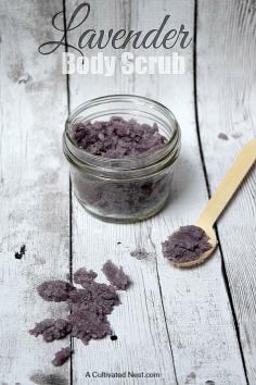 DIY lavender scrub