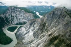 
                    
                        River Cutting Through the Mountains in Nahanni National Park, Canada
                    
                