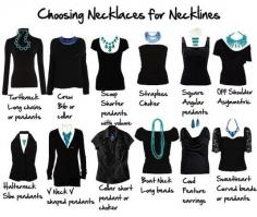 How To Choose The Right Necklaces For Specific Necklines.  Necklaces always add a pop of color to any outfit!