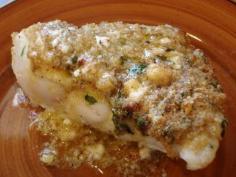 Baked Red Snapper With Garlic Recipe: This was delicious!  Actually made it with Wahoo, but the seasoning and coating enhance the flavor rather than mask it.