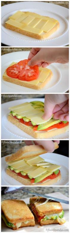 Grilled Cheese with Avocado and Heirloom Tomato add gluten free bread!