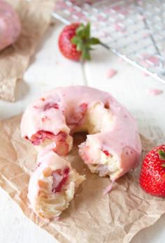 Strawberry Buttermilk Donuts with Strawberry Glaze... I do to know if this would be good or completely disgusting..