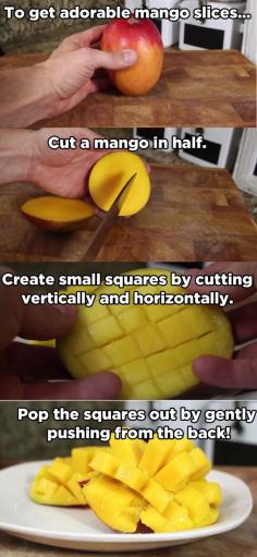 Proper way to cut a mango.