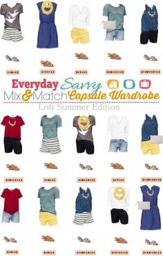 Loft Summer Capsule Wardrobe - Mix & Match Outfits