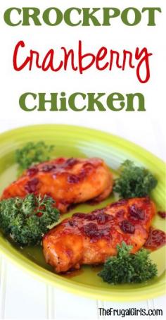 Crockpot Cranberry Chicken Recipe in Crockpot Recipe, Fall, Main Courses Sides, Recipes