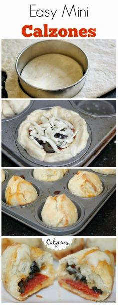 Mini Calzone recipe using crescent roll dough