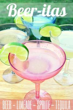 Beer Margaritas - So unbelievably easy and delicious! - Mad in Crafts @marymarges you would love these!