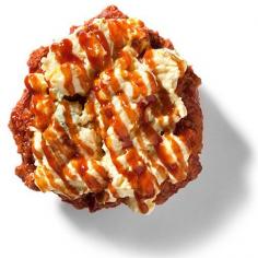 
                    
                        The Boss Hog Gourmet Donut Comes with Shredded Pork and Potato Salad Toppings #donuts trendhunter.com
                    
                