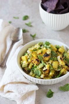 
                    
                        GRILLED CORN AND PINEAPPLE SALSA
                    
                