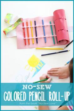 No sew pencil roll up