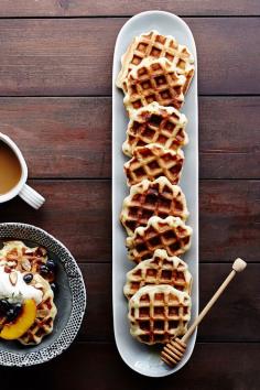 Orange Thyme Waffles. Mini waffle bar for brunch