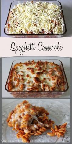 
                    
                        Spaghetti Casserole Recipe - World Traveling Military Family
                    
                