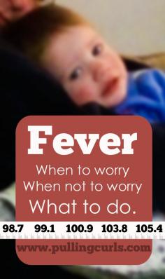 Children's fevers can be really scary for moms. Here's what to do, and what to watch for.  #parenting #kids #fever