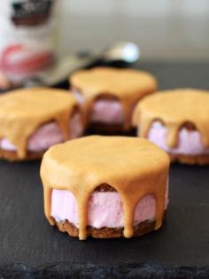 PB&J Ice Cream Sandwiches - perfectly peanut butter cookies, dairy-free strarwberry ice cream and peanut butter coating