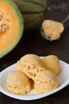 Melon Ice Cream - #recipe #melon #ice cream