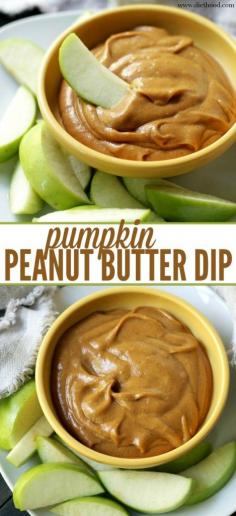 Pumpkin-Peanut Butter Fruit Dip | #glutenfree #dairyfree #vegan