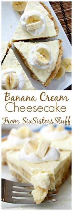 Banana Cream Cheese Pie recipe. Yummy and easy pie recipe.