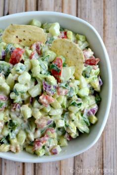 Mouthwatering yumminess with every bite, this fresh Cucumber Avocado Salsa will easily become a favorite.