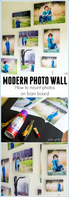 HOW TO MOUNT PHOTOS ON FOAM BOARD So doing this in the new place!!