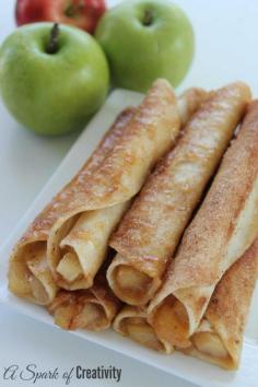 
                    
                        Caramel Apple Taquitos (A Unique dessert, kid friendly and easy to make) - A Spark of Creativity
                    
                