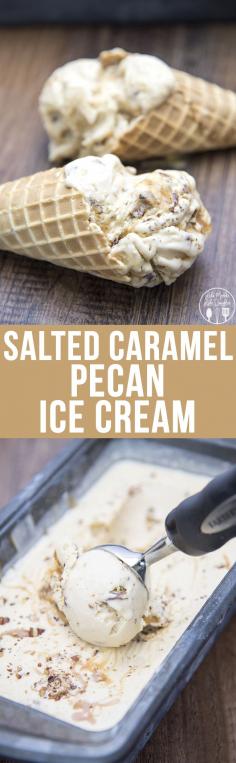 Salted caramel pecan ice cream recipe!