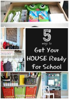 Great ideas for getting your house ready for the busy school year ahead at Infarrantly Creative.