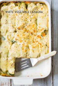 White Vegetable Lasagna #italian #lasagna #pasta