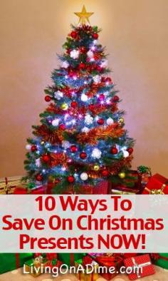 "10 Ways to Save On Christmas Presents Now"  It's okay to say *no* to white elephant exchanges. : )
