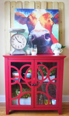 Styling a bold accent piece with fun colors... Love the cow print!!!