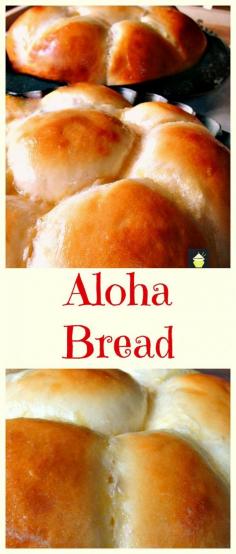 ALOHA BREAD! I made the recipe super easy for you, the rolls are sweet, soft, and oh yes..... they even say Aloha when you bite into them! #bread #softrolls #Hawaiian #pineapple
