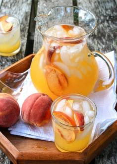 sparkling peach drink