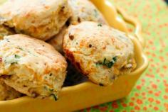 breakfast- cheddar bacon green onion biscuits