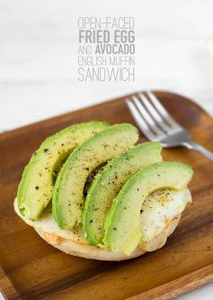 Connection Recipe: Open-Faced Fried Egg & Avocado English Muffin Sandwich