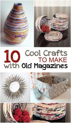 10 Cool Crafts to Make with Old Magazines