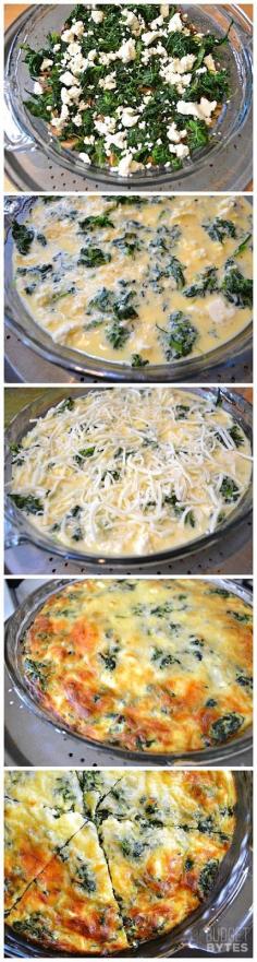 The BEST Spinach, Mushroom Feta Quiche Recipe - Low Carb