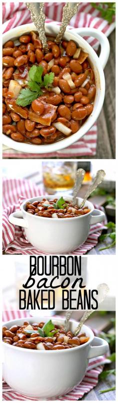 Bourbon #Bacon #BakedBeans These are a true treat for any BBQ! The perfect side dish the entire family will love!