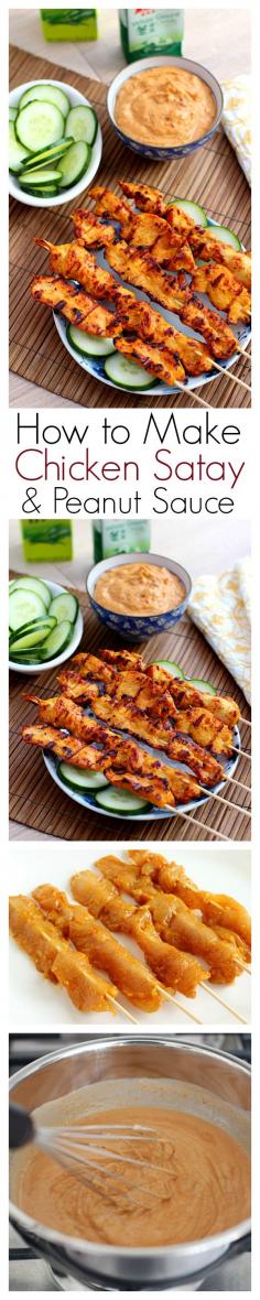 How to make Thai chicken sate & peanut sauce. #bbq #grilling #foodporn http://livedan330.com/2015/02/07/thai-chicken-sate-peanut-sauce-2/