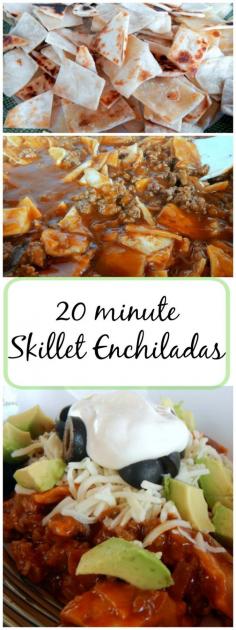 If you love enchiladas, then try this super simple 20 minute version. One pot meal that takes less than 30 from start to table! It's a kid friendly, time friendly, budget friendly meal!