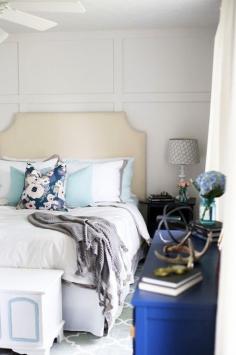 
                    
                        A beautiful light and bright master bedroom makeover reveal! I love how it is elegant and cozy at the same time! | Just a Girl and Her Blog
                    
                