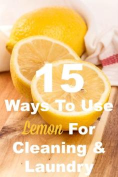 
                    
                        15 ways to use lemons for cleaning and laundry - natural, frugal, and smells great! #ad
                    
                