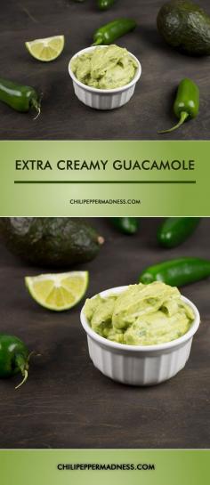 
                    
                        Extra Creamy Guacamole with Roasted Jalapenos | ChiliPepperMadnes...
                    
                