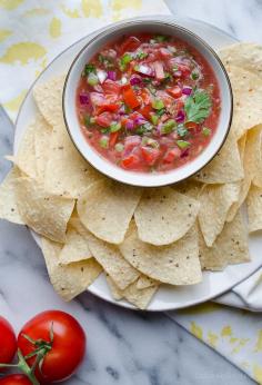 Salsa Fresca - super easy salsa made with the freshest ingredients! | @tasteLUVnourish on TasteLoveAndNourish.com #ad #PAMACelebrateSummer