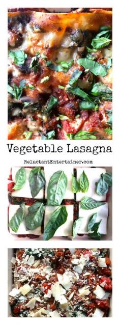 Vegetable Lasagna #meals #healthy #vegetable #lasagna