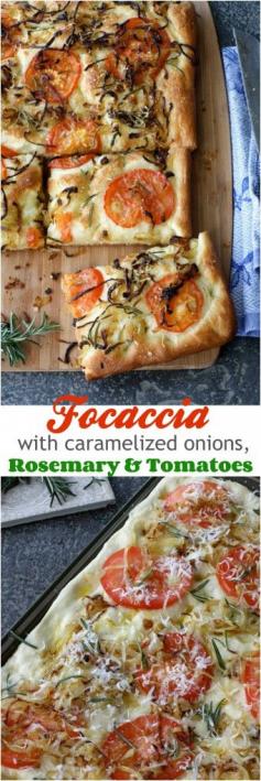 
                    
                        Focaccia with Caramelized Onion, Tomato & Rosemary Recipe
                    
                