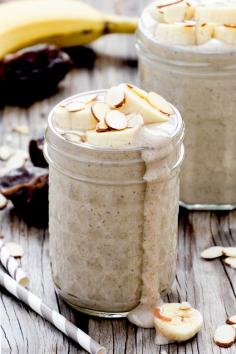 Roasted Banana and Almond Smoothie #smoothie #recipe #diet #health smoothies healthy, smoothie recipes