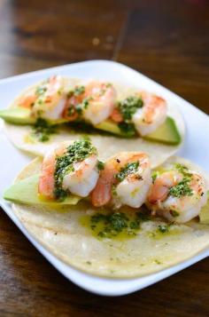 
                    
                        Grilled Shrimp Tacos with Basil Chimichurri
                    
                