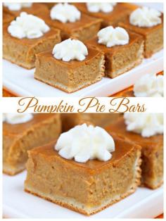 pumpkin pie bars recipe