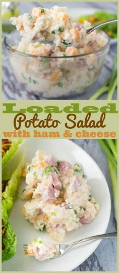 
                    
                        If you love loaded baked potatoes, then this ham and cheese loaded potato salad will be your new favorite side dish!
                    
                